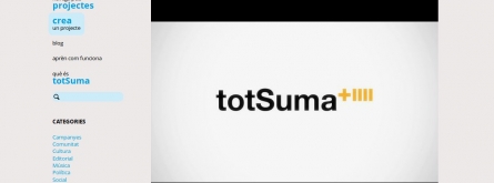 Portada de TotSuma, la plataforma de micromecenatge en català Font: 