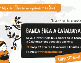 Imatge de la campanya Demana banca ètica