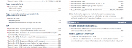 Imatge calendari fiscal octubre 2013. Font: web AEAT Font: 