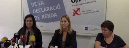 Roda de premsa 0,7% IRPF. Font: web Taula Tercer Sector de Catalunya Font: 