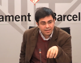 Gerardo Pisarello en la presentació del pla. Font: social.cat Font: 