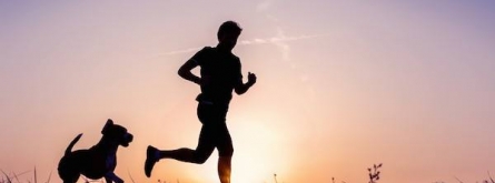 Imatge atleta i gos. Font: V Sport