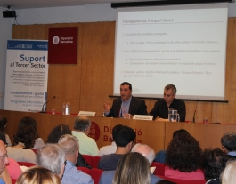 Xavier Bernadí i Víctor García durant la jornada de Suport Associatiu. Font: Suport Associatiu  Font: 