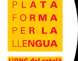 El logotip de la Plataforma per la Llengua. Font: Plataforma per la Llengua Font: 