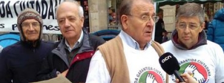 Diosdado Toledano en un acte de protesta. Font: Comissió promotora de la ILP per a la RGC Font: 