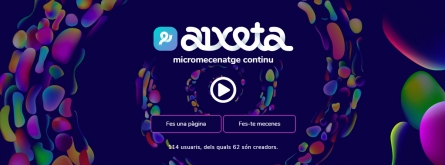 Pàgina principal del lloc web de l'Aixeta