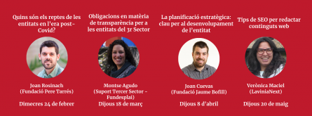 El nou cicle de webinars de Xarxanet tindrà una periodicitat mensual. Font: Xarxanet