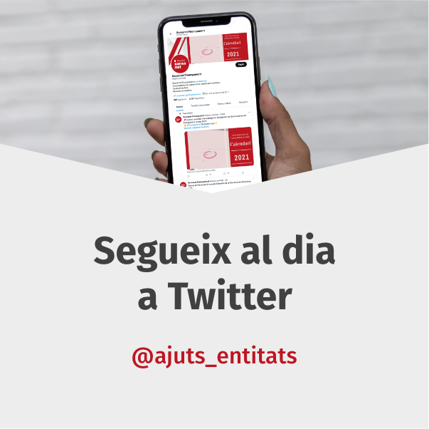 Segueix al dia a Twitter @ajuts_entitats