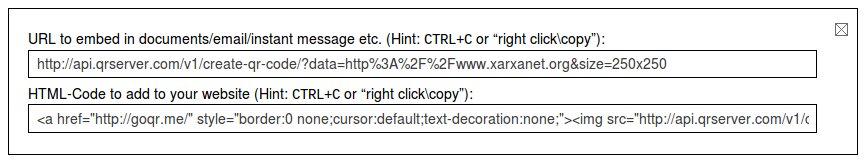 Codi HTML per inserir el QR Code