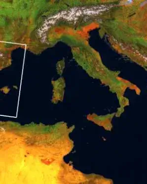 Mapa del món assenyalant Catalunya