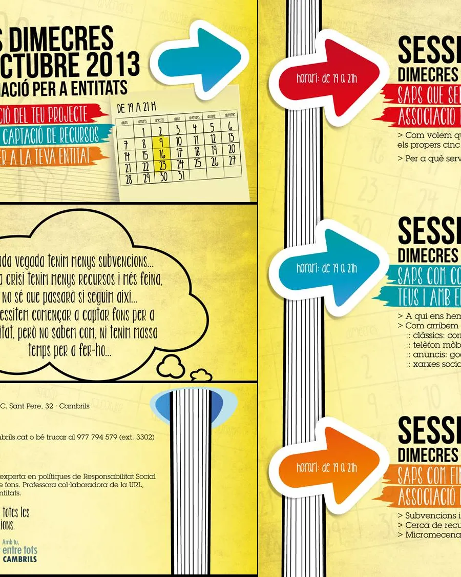 Cartell Els dimecres d'octubre 2013: formació per a entitats