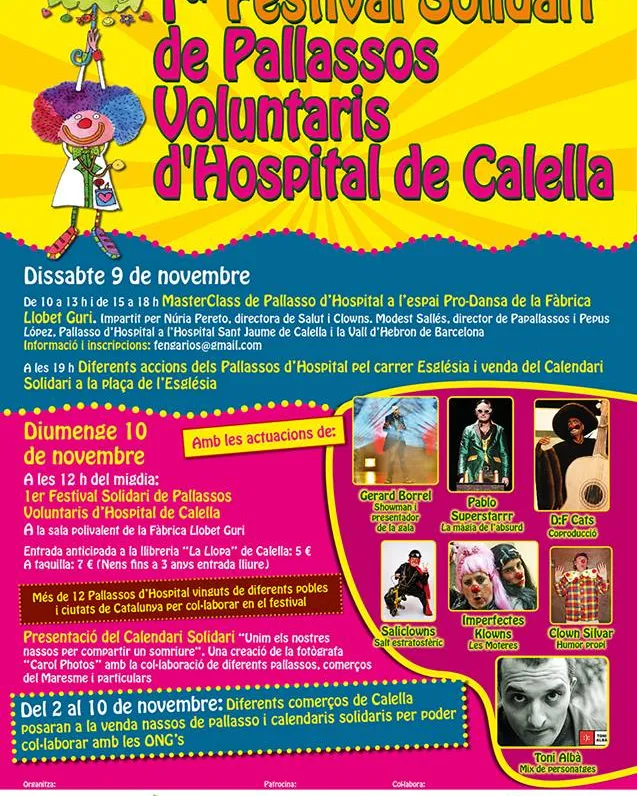 1er Festival Solidari de Pallassos Voluntaris d’Hospital de Calella