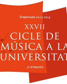 Cartell Cicle de Música a la Universitat 2013 - 2014 (Font: UB)