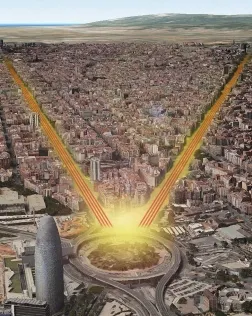 Recreació del mosaic que formarà la V humana