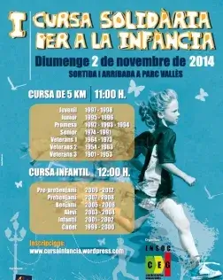 Imatge cartell publicitari I cursa solidària per a la infància