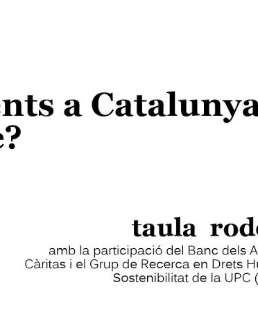 Cartell de la taula rodona sobre malbaratament alimentari i dret a l'alimentació a la UPC