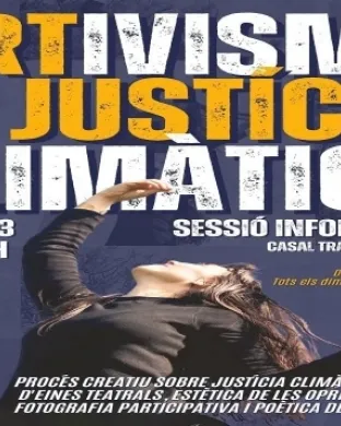 Cartell oficial del taller 'Artivisme per la justícia climàtica'. Font: Xarxa de Consum Solidari