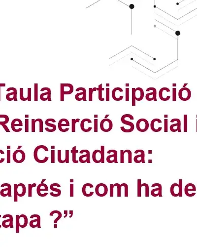 Cartell de l'esdeveniment "Jornada commemorativa de la Taula de Participació Social"