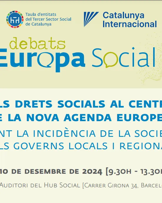 Capçalera programa debat 'Europa Social' 2024. Font: T3S