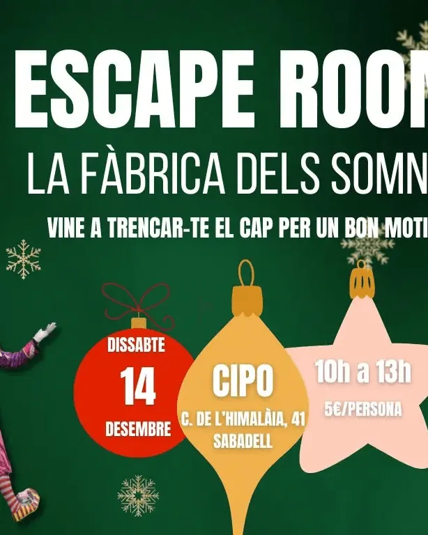 Cartell de l'escape room 'La Fabrica dels somnis'