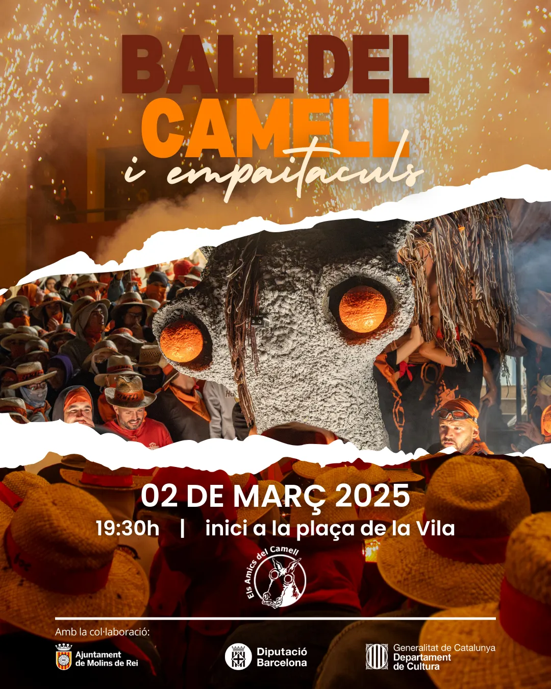Cartell del Ball del Camell i l'Empaitaculs de Carnaval 2025