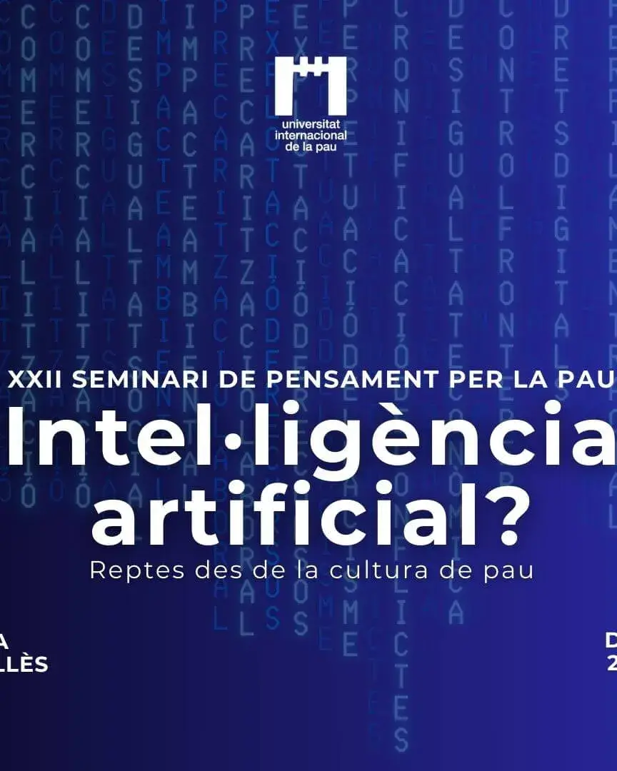Cartell del Seminari d'Hivern 2025 de la Unipau sobre Intel·ligència Artificial.