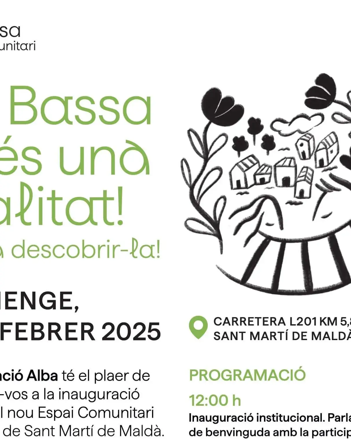 La Bassa és un nou recurs comunitari situat a la Vall del Corb de Lleida.