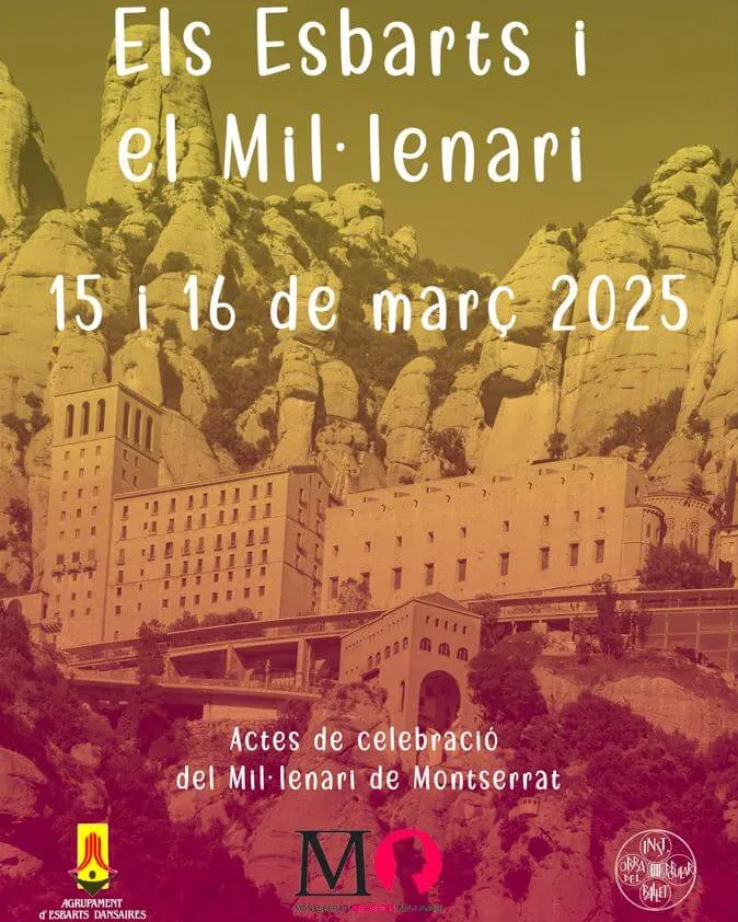 Cartell de l'acte 'Els esbarts i el Mil·lenari'