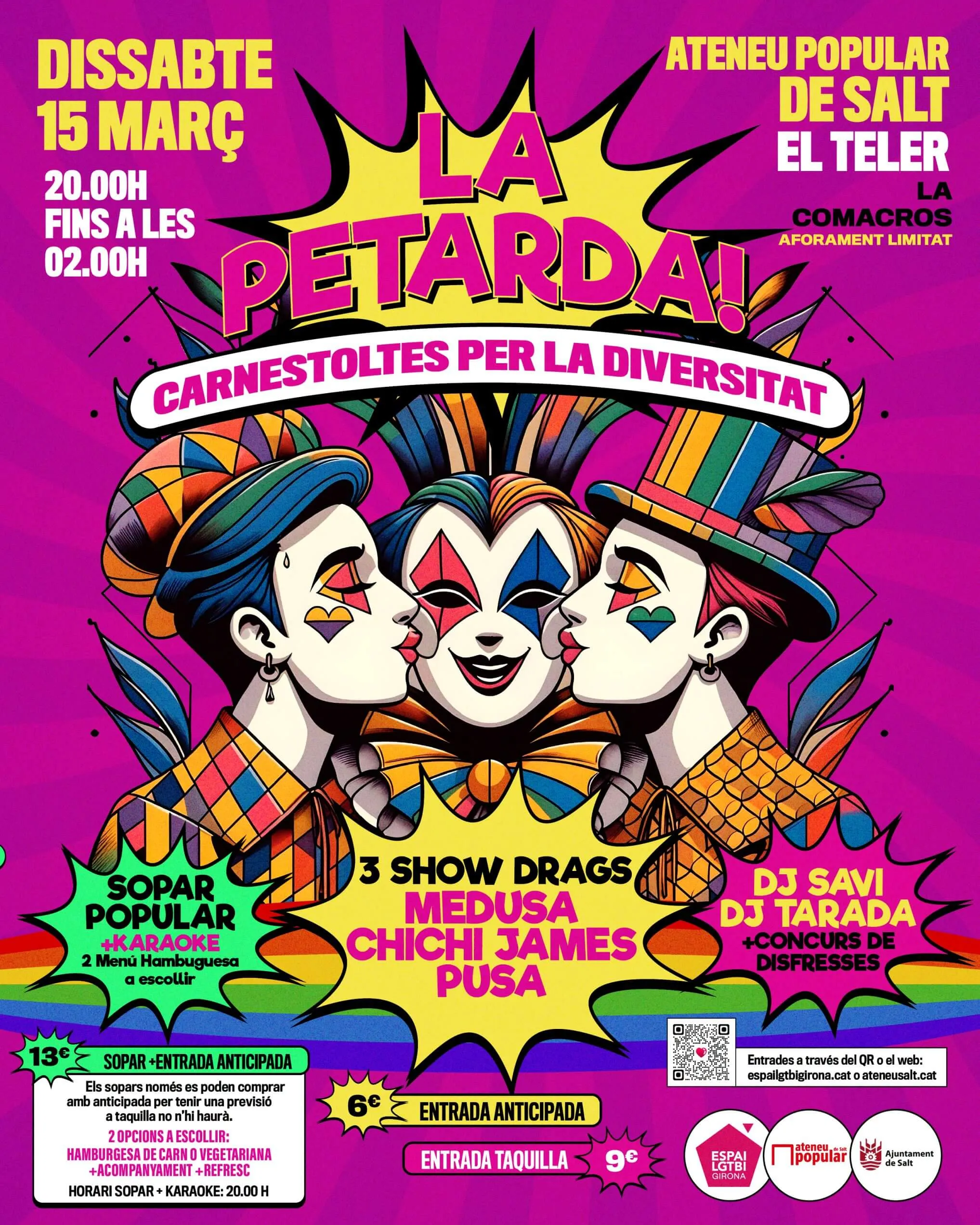 ‘La Petarda’, festa de Carnestoltes per a la diversitat. Font: Espai LGTBI de Girona