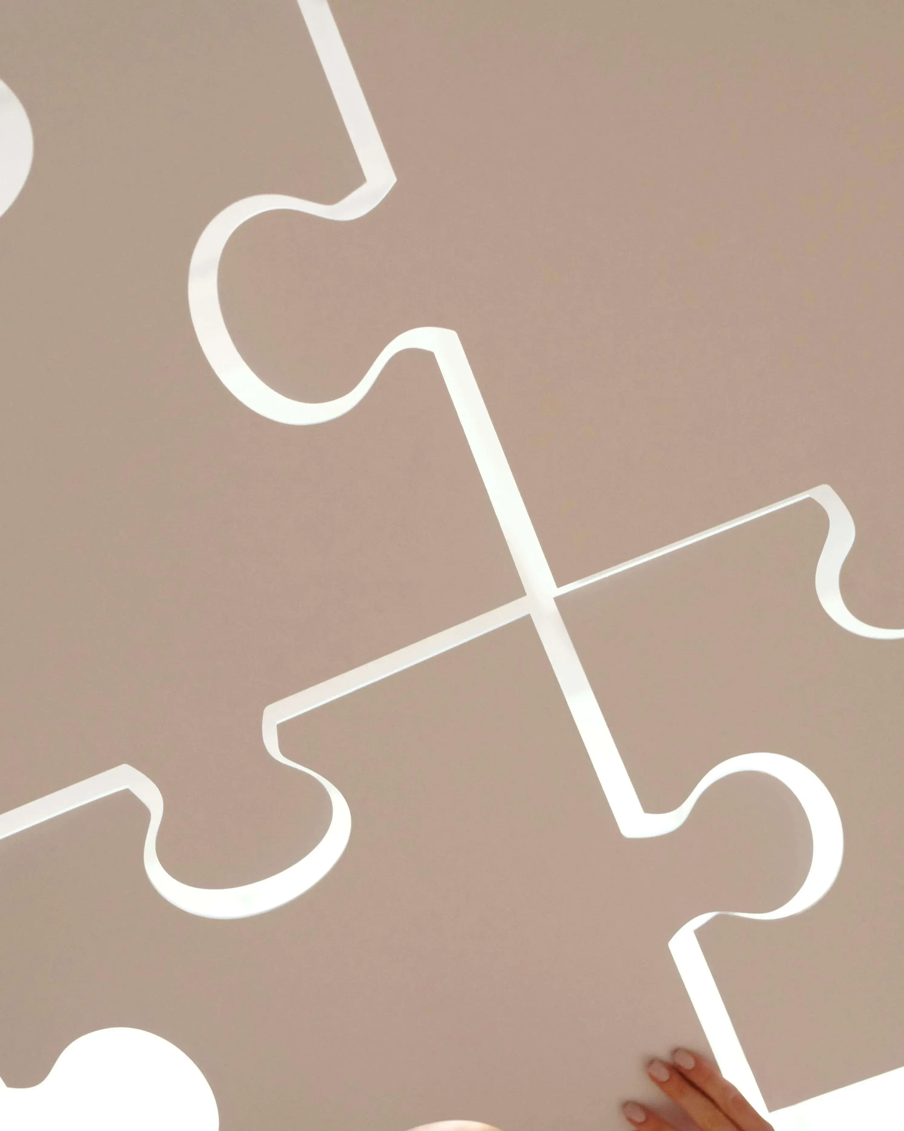 Puzzle gran en blanc fet per dues persones Puzzle gran en blanc fet per dues persones