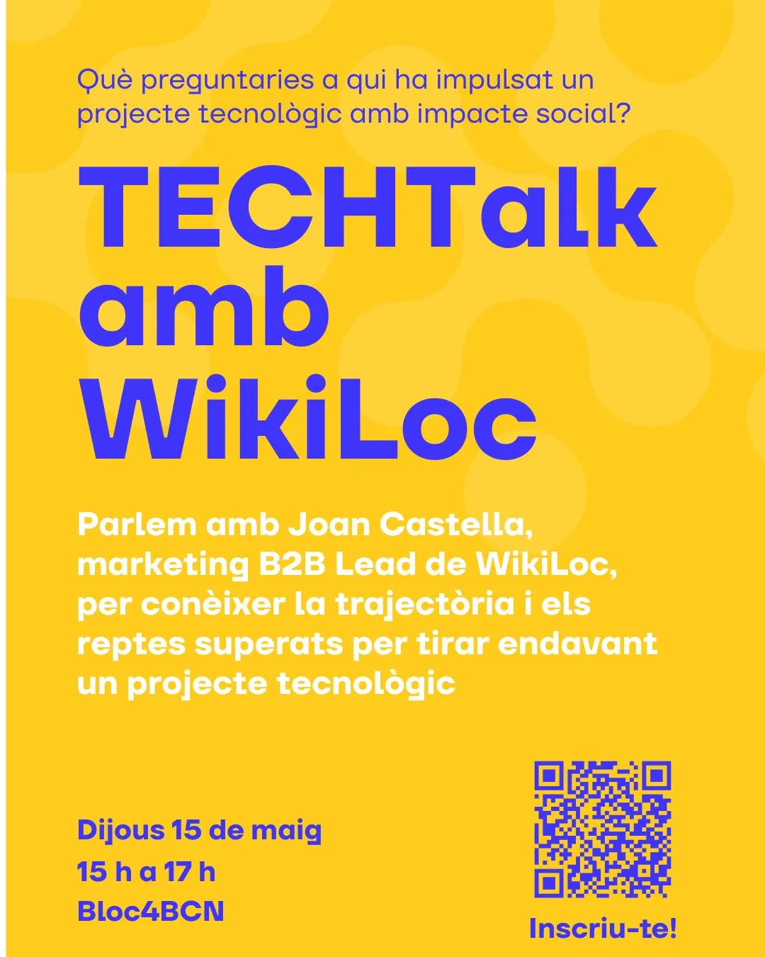 Cartell amb informació de la sessió com el títol, la data i altres