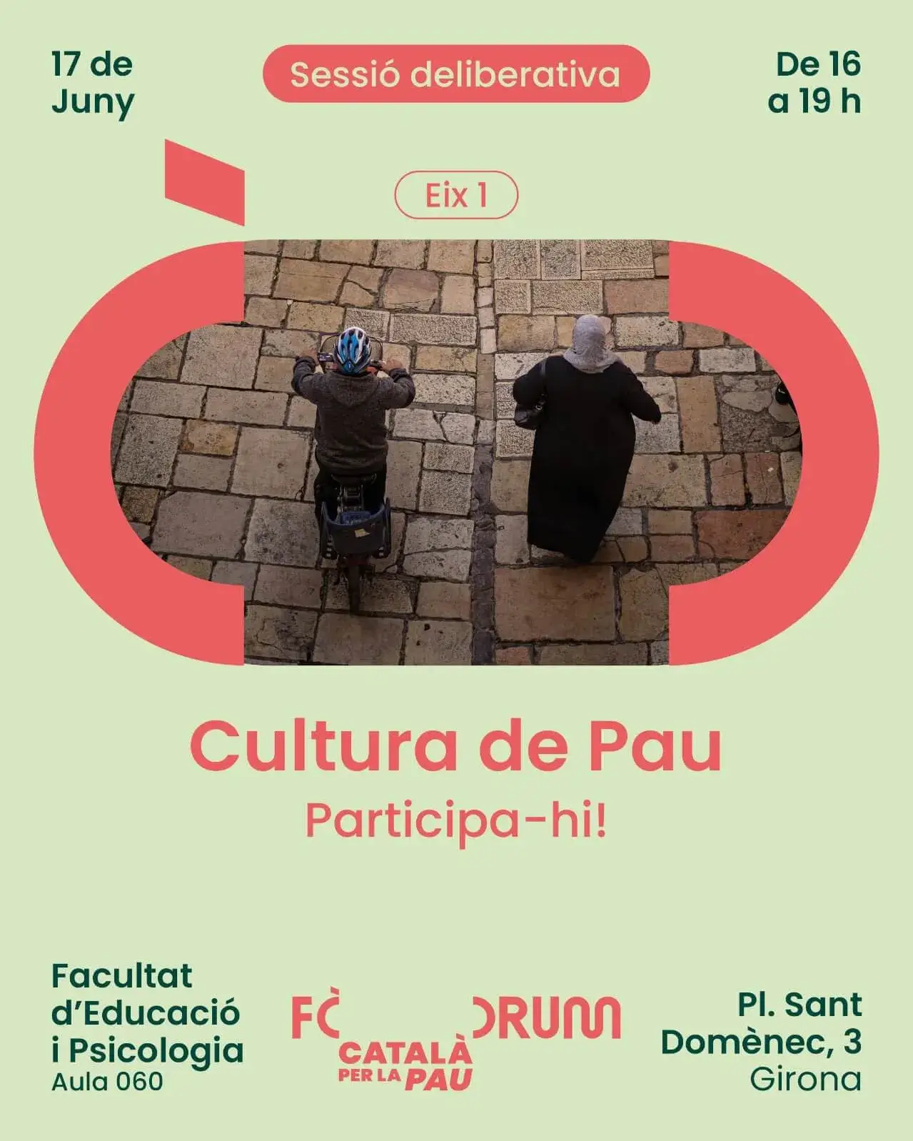 Cartell de la sessió deliberativa ‘Cultura de pau’