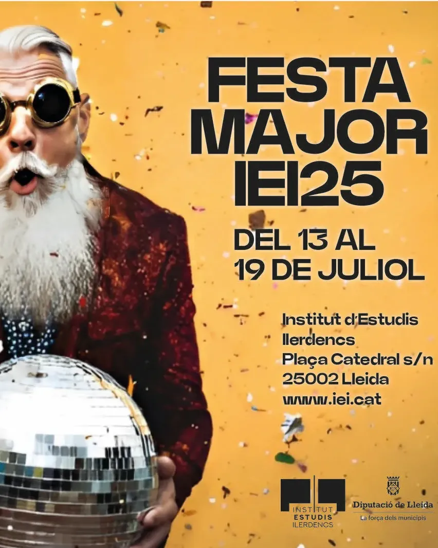 Cartell oficial de la Festa Major de l’Institut d’Estudis Ilerdencs 2025.