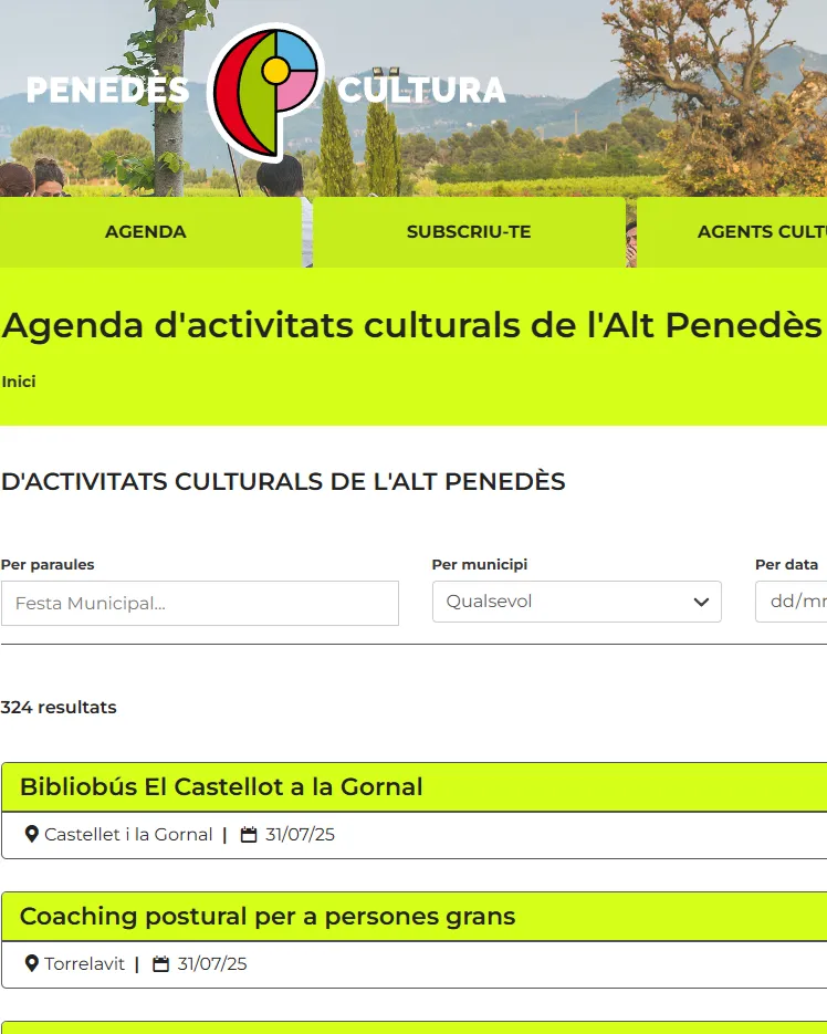 Web Penedès Cultural Web Penedès Cultural