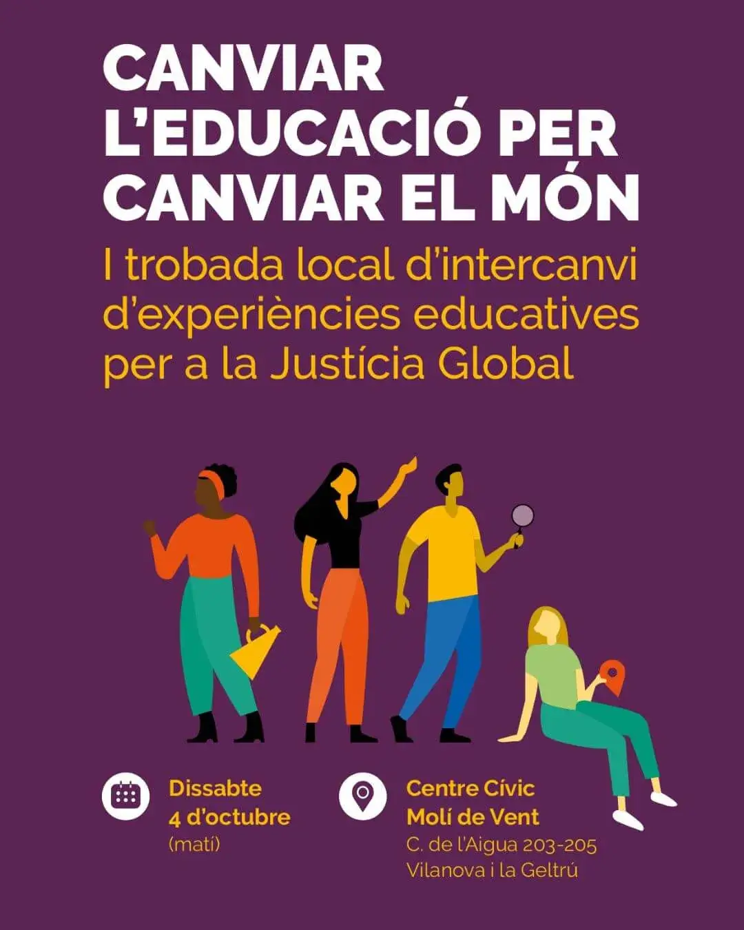 Cartell oficial de la I Trobada local per la Justícia Global de Lafede.