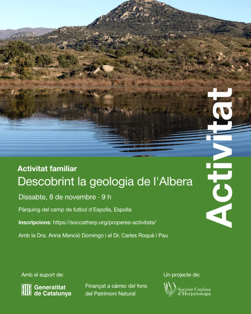 Cartell oficial de l'activitat 'Descobrint la geologia de l’Albera'.
