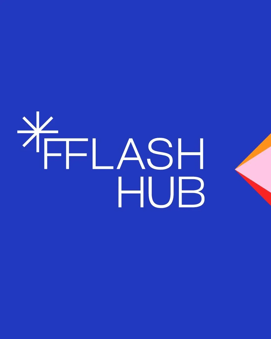 Cartell oficial de 'FFLASH-HUB, Film Festivals Learning and Sharing Hub'.