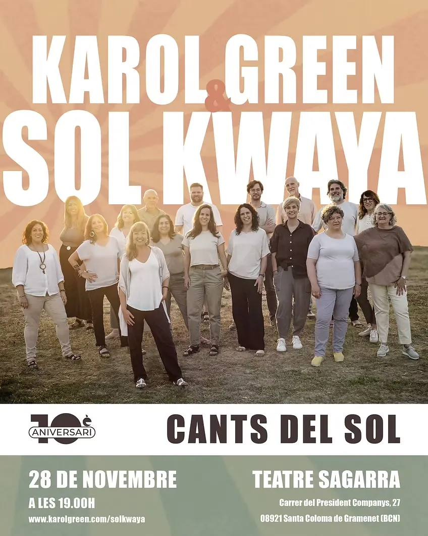 Cartell publicitari de l'esdeveniment que organitza el grup artísctic Karol Green & Sol Kwaya per celebrar el Xé aniversari del projecte