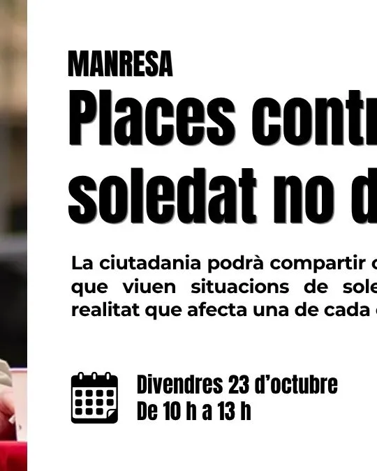 La ciutadania podrà compartir converses amb persones que viuen situacions de soledat no desitjada, una realitat que afecta una de cada cinc persones.