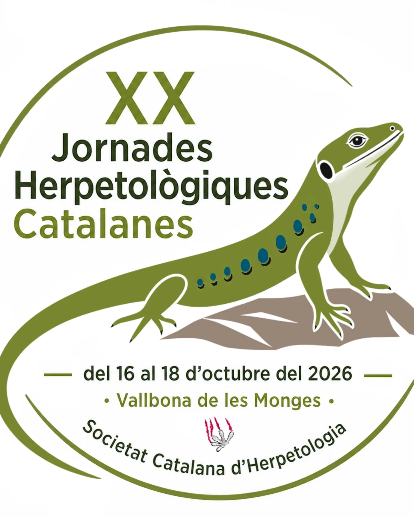 Cartell oficial de les XX Jornades Herpetològiques Catalanes.