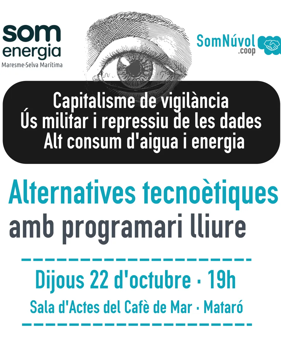 Xerrada el 22/10/2026 a Mataró sobre SomNúvol