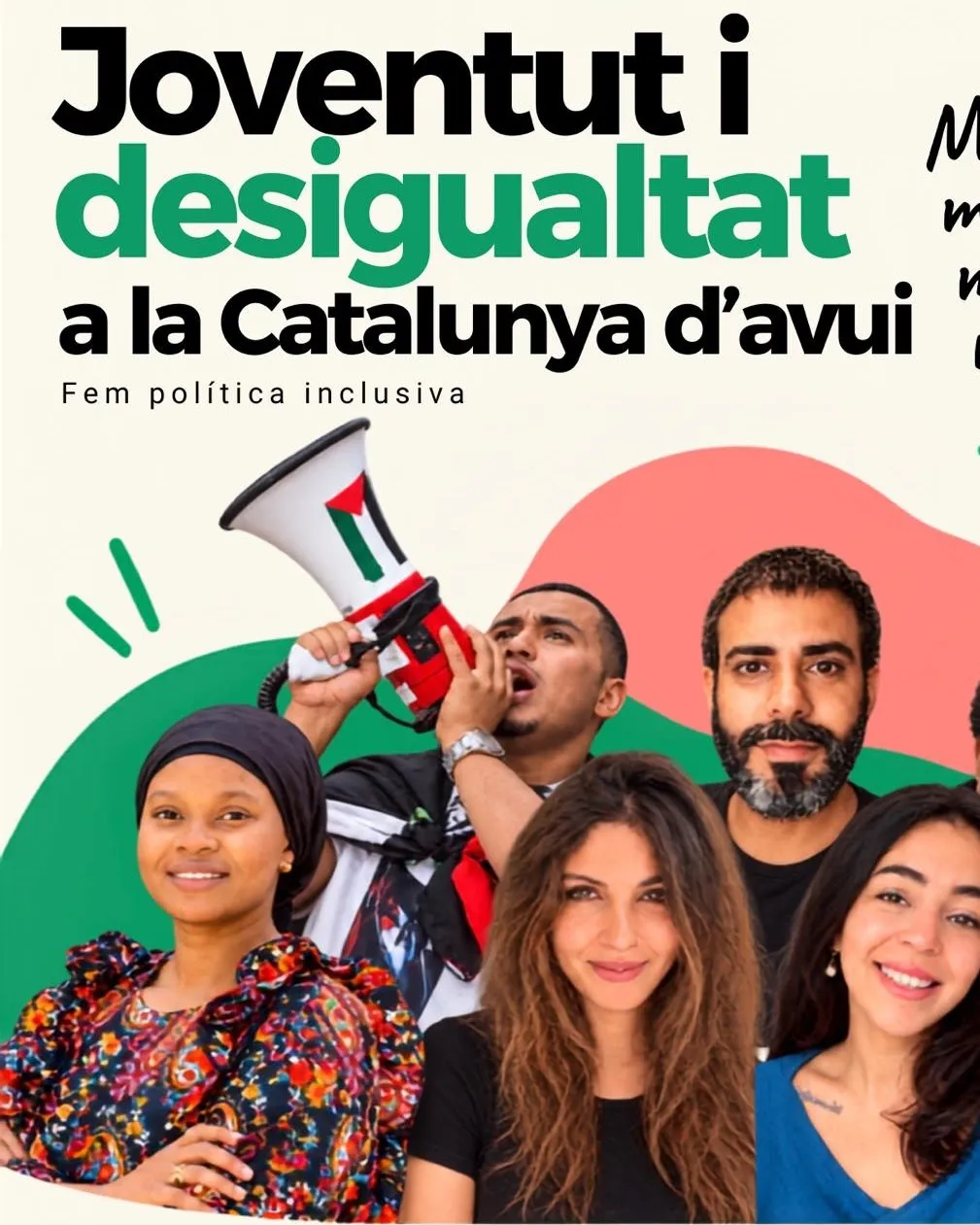 Cartell oficial de l'acte 'Joventut i desigualtat a la Catalunya d'avui'.