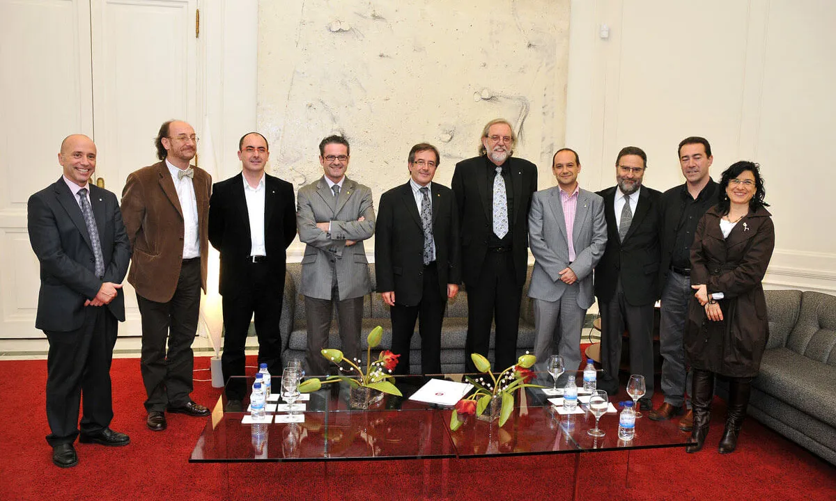 Autoritats polítiques a la sala Vip del Palau de Pedralbes.