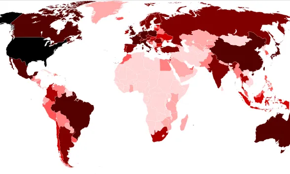 Llocs d'Internet per països | Font: wikipedia.org