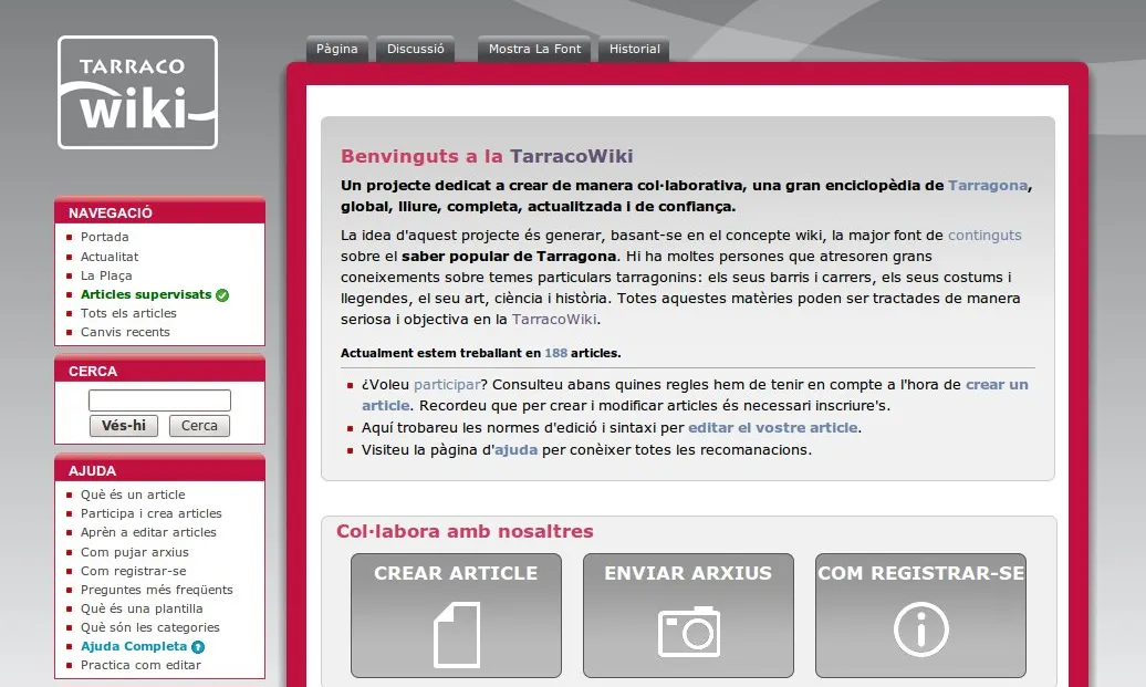 Aspecte del portal web
