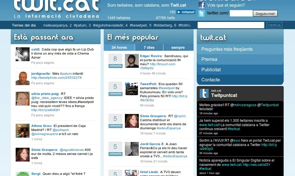 Aspecte del portal web