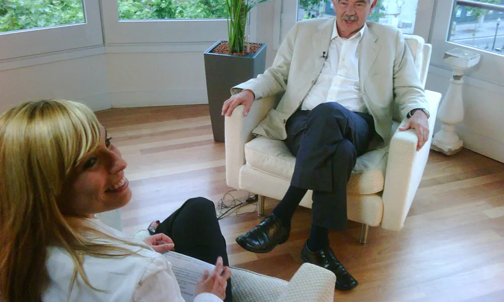 Un moment de l'entrevista a Pasqual Maragall.