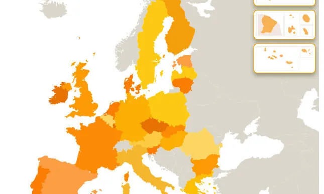 Mapa de la UE