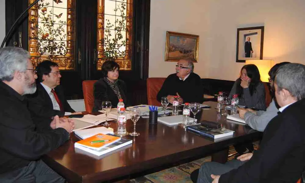 D’esquerra a dreta:  A. Carné, J. Rangel, M. Garcia Llovera i A. Moliné.