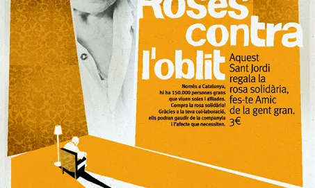 El 23 d’abril, els voluntaris de l’entitat porten una rosa i un llibre a casa